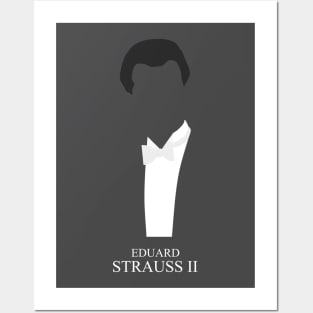 Eduard Strauss II - Minimalist Portrait Posters and Art